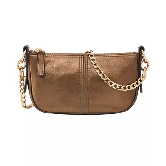 Fossil "Jolie" Mini Crossbody Bag in Bronze Brown - Picture 1 of 6